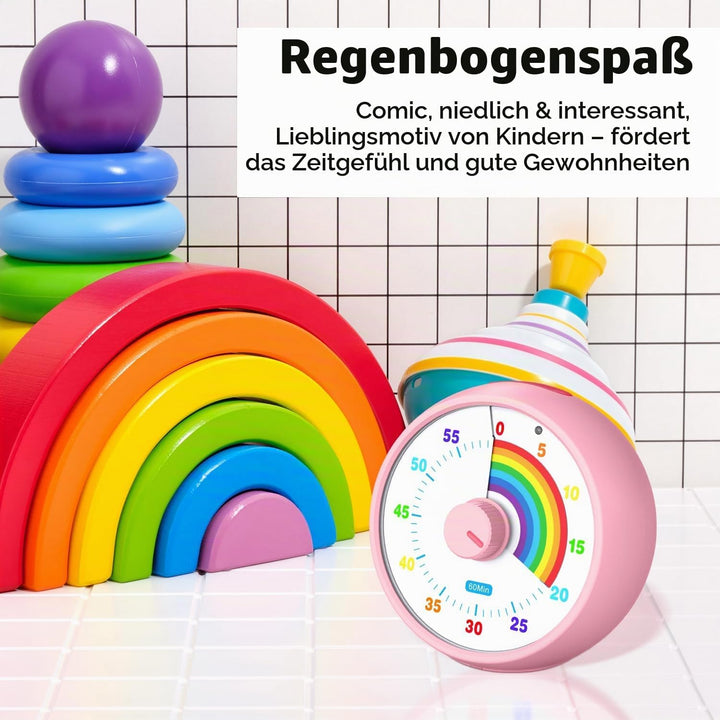 Visueller Timer für Kinder, 60-Minuten Countdown für Klassenzimmer Büro Küche, Schreibtisch Timer Ki
