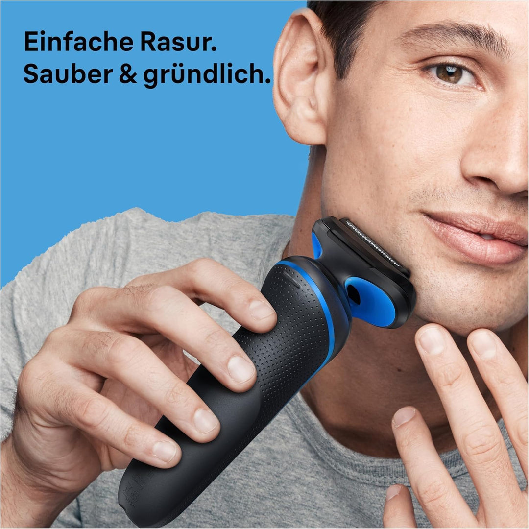 Braun Series 5 Elektrorasierer, EasyClean Rasierer Herren, Wet & Dry, Geschenk Mann, Made in Germany