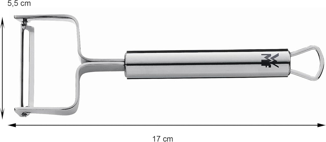 WMF Profi Plus Sparschäler 17 cm, Gemüseschäler rostfrei, Cromargan Edelstahl teilmattiert & Profi P