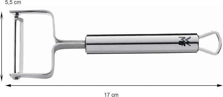 WMF Profi Plus Sparschäler 17 cm, Gemüseschäler rostfrei, Cromargan Edelstahl teilmattiert, spülmasc