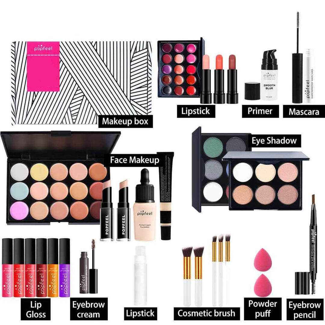 FantasyDay Multifunktions Exquisite Kosmetik Geschenkset Make-up Schmink Kit für Gesicht, Augen und
