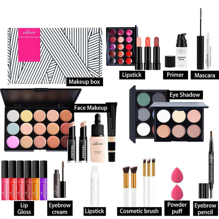 FantasyDay Multifunktions Exquisite Kosmetik Geschenkset Make-up Schmink Kit für Gesicht, Augen und