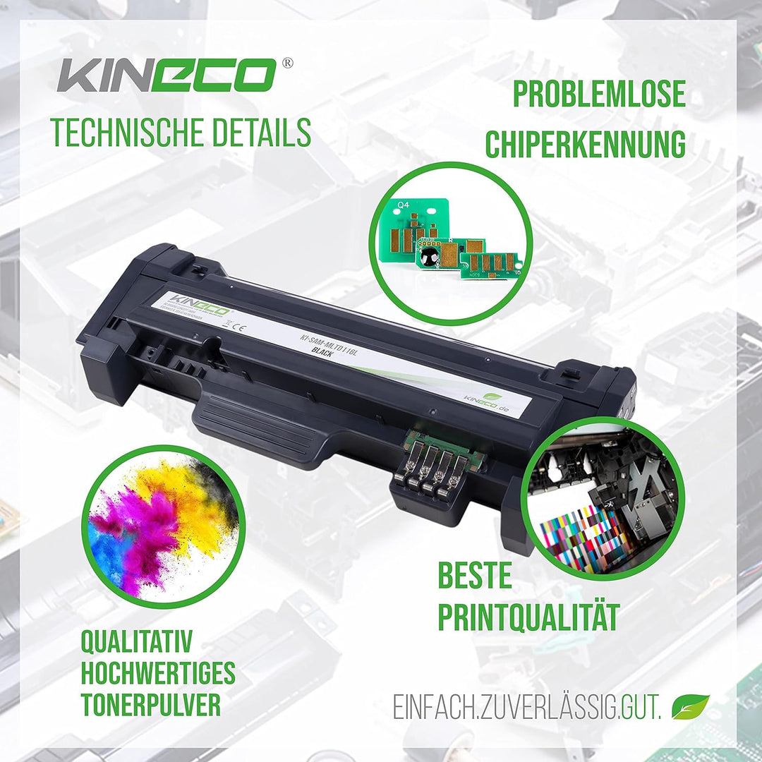 Kineco 2X Toner ersetzt MLT-D116L Doppelpack für Samsung Xpress M2675FN M2875FD