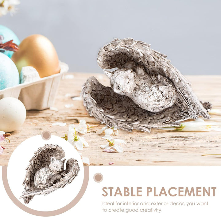 Angoily Engel Flügel Gartenfigur Aus Resin Elegante Desktop-Dekoration Für Zuhause Und Garten Kreati