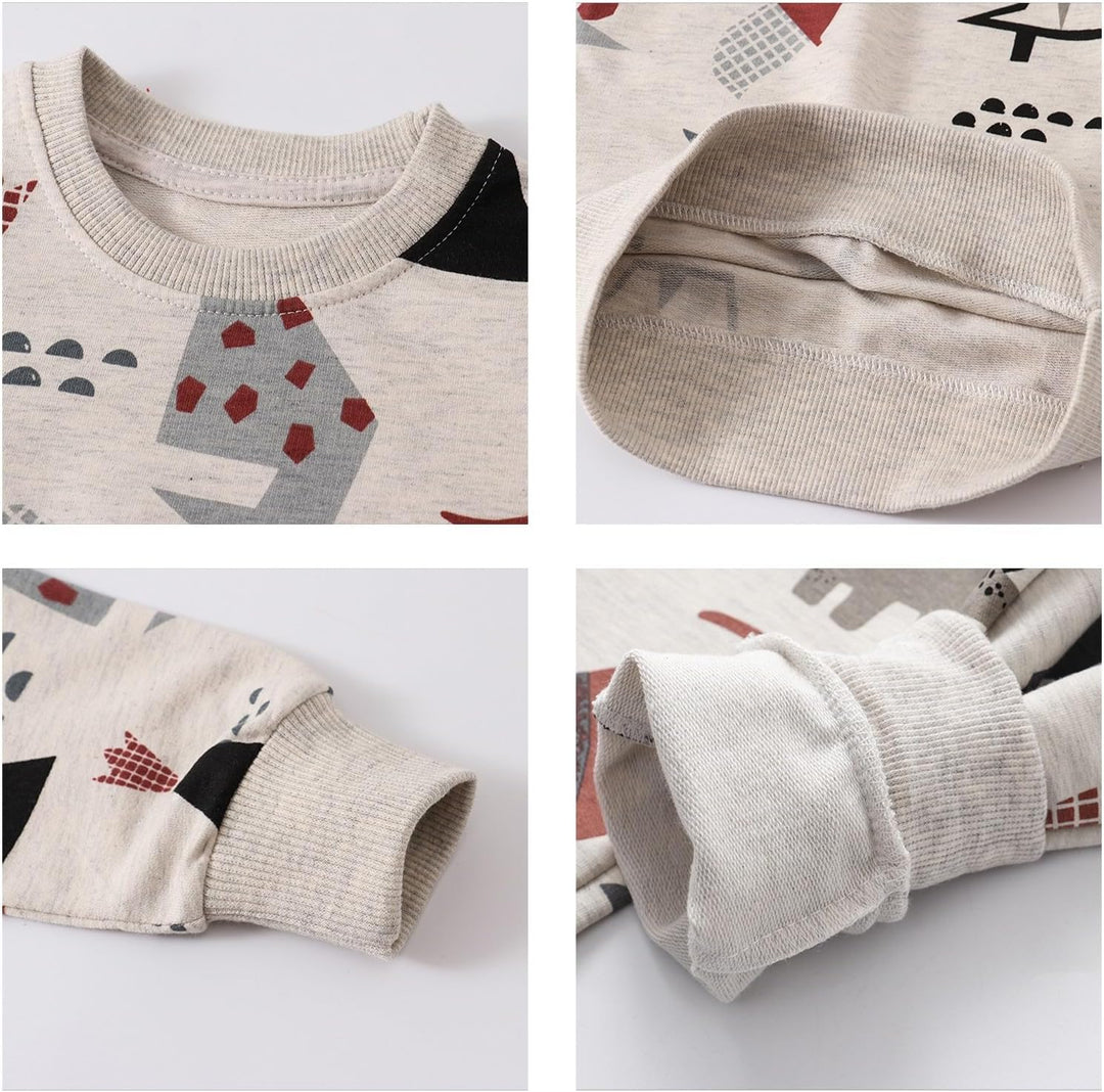 Volunboy Baby Jungen Dinosaurier kleidung, Kinder Pullover Jogginganzug Sweatshirt Langarmshirt und