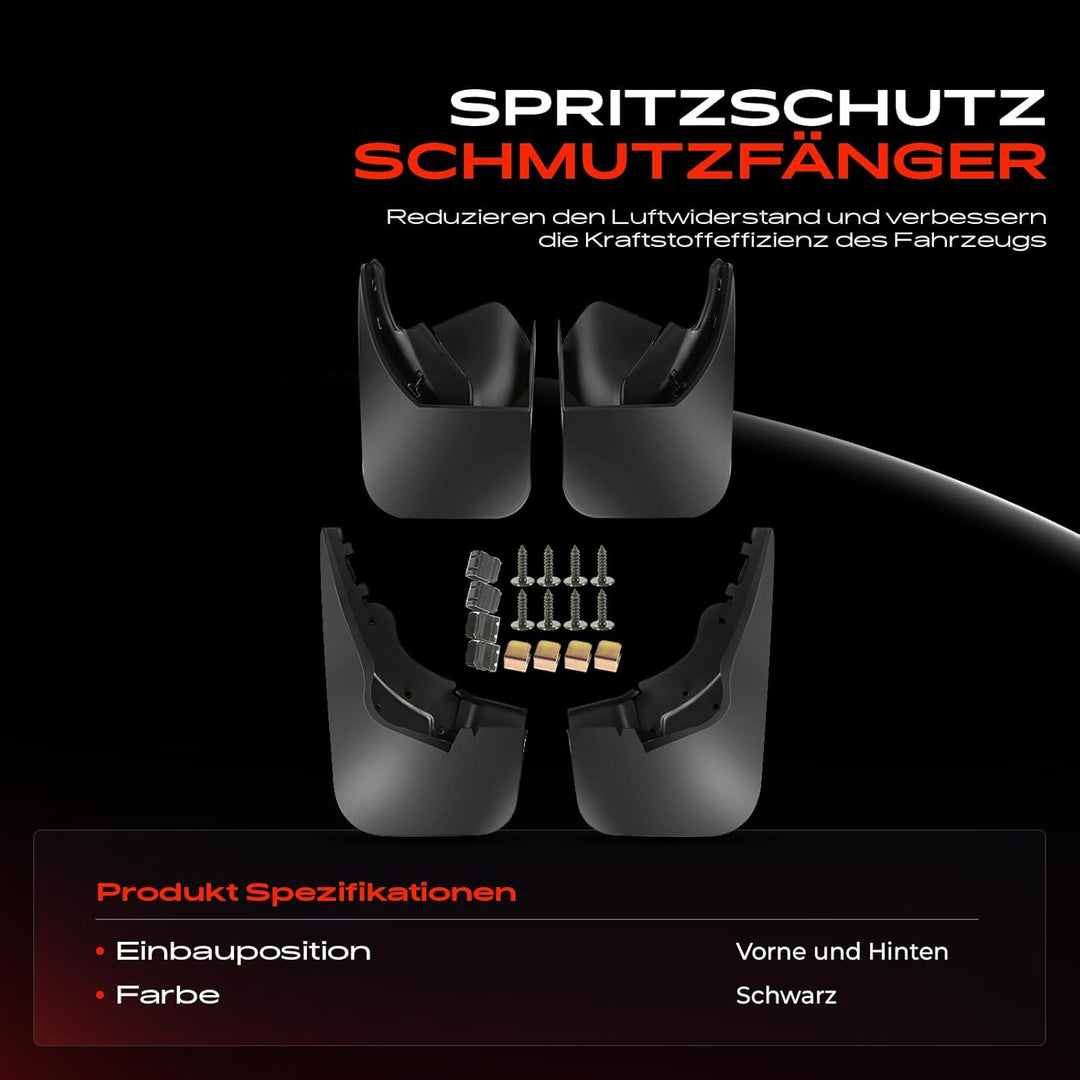 Frankberg 4X Spritzschutz Schmutzfänger Kompatibel mit S-h-a-r-a-n 7M8 7M9 7M6 1.9L 2.0L 2002-2010