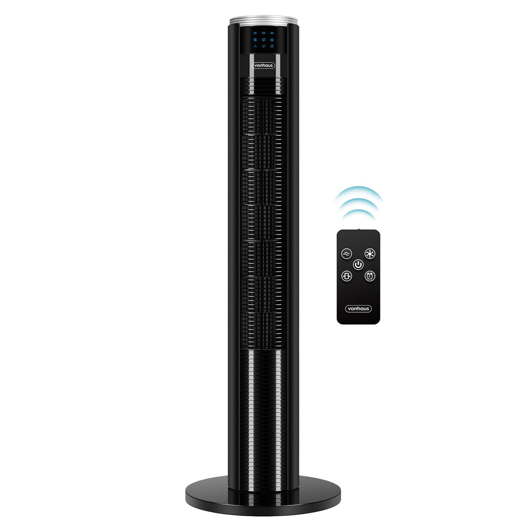 VonHaus 87 cm Turmventilator, Elektroventilator, Schwenkender Ventilator Leise für Jeden Raum, Venti
