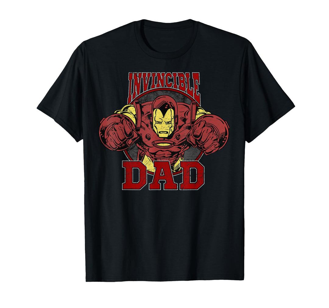 Men's Marvel Iron Man Father's Day Invincible Dad Graphic T-Shirt Small Red