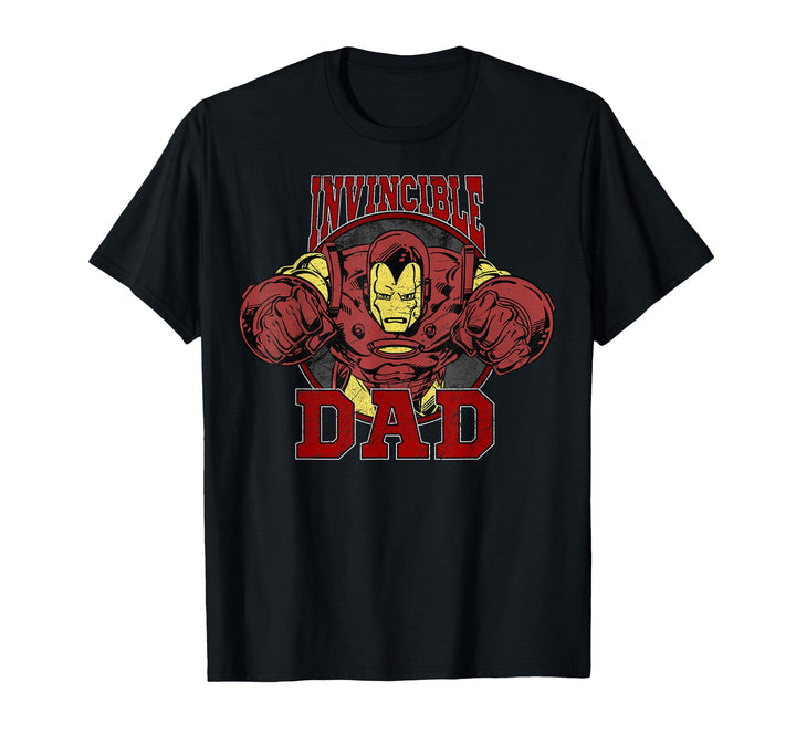 Men's Marvel Iron Man Father's Day Invincible Dad Graphic T-Shirt Small Red