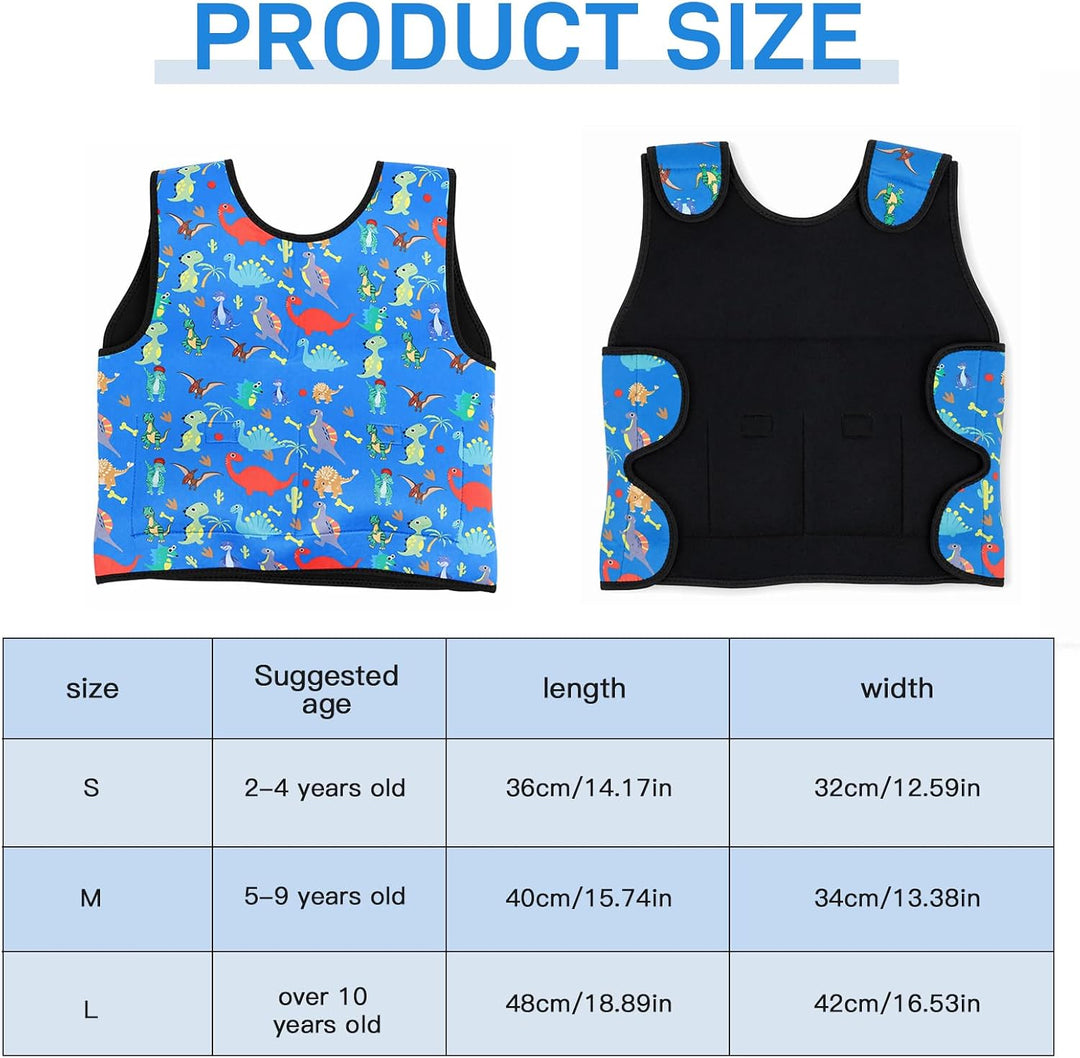 Gewichtsweste Kinder &amp; Kompressionsweste – Verstellbare Weighted Vest für Sensorik, beruhigender Tie
