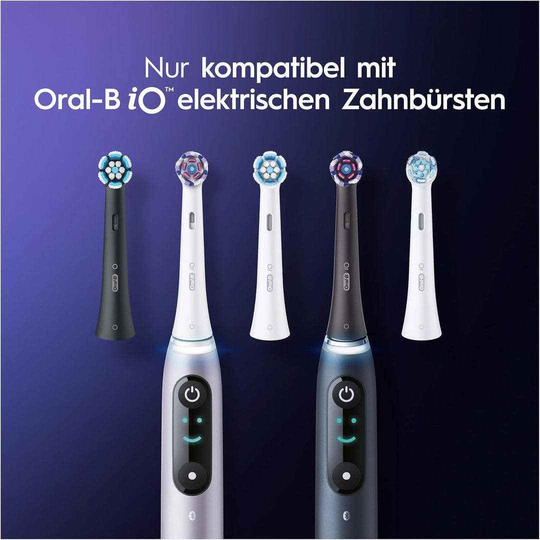 Oral-B iO Strahlendes Weiss Aufsteckbürsten für elektrische Zahnbürste, 6 Stück, aufhellende Zahnrei