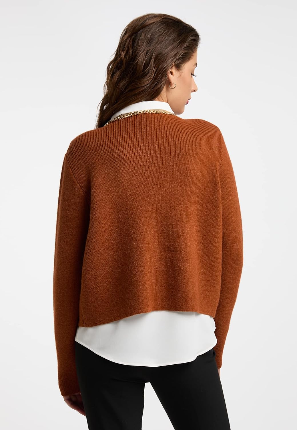 faina Damen Strickjacke M-L Dunkelkamel, M-L Dunkelkamel