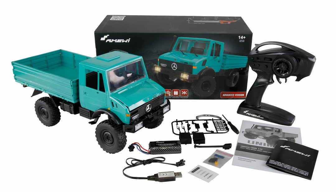 Amewi Mercedes-Benz Unimog Lizenzfahrzeug Advanced 4WD 1:12 RTR Petrol, Petrol