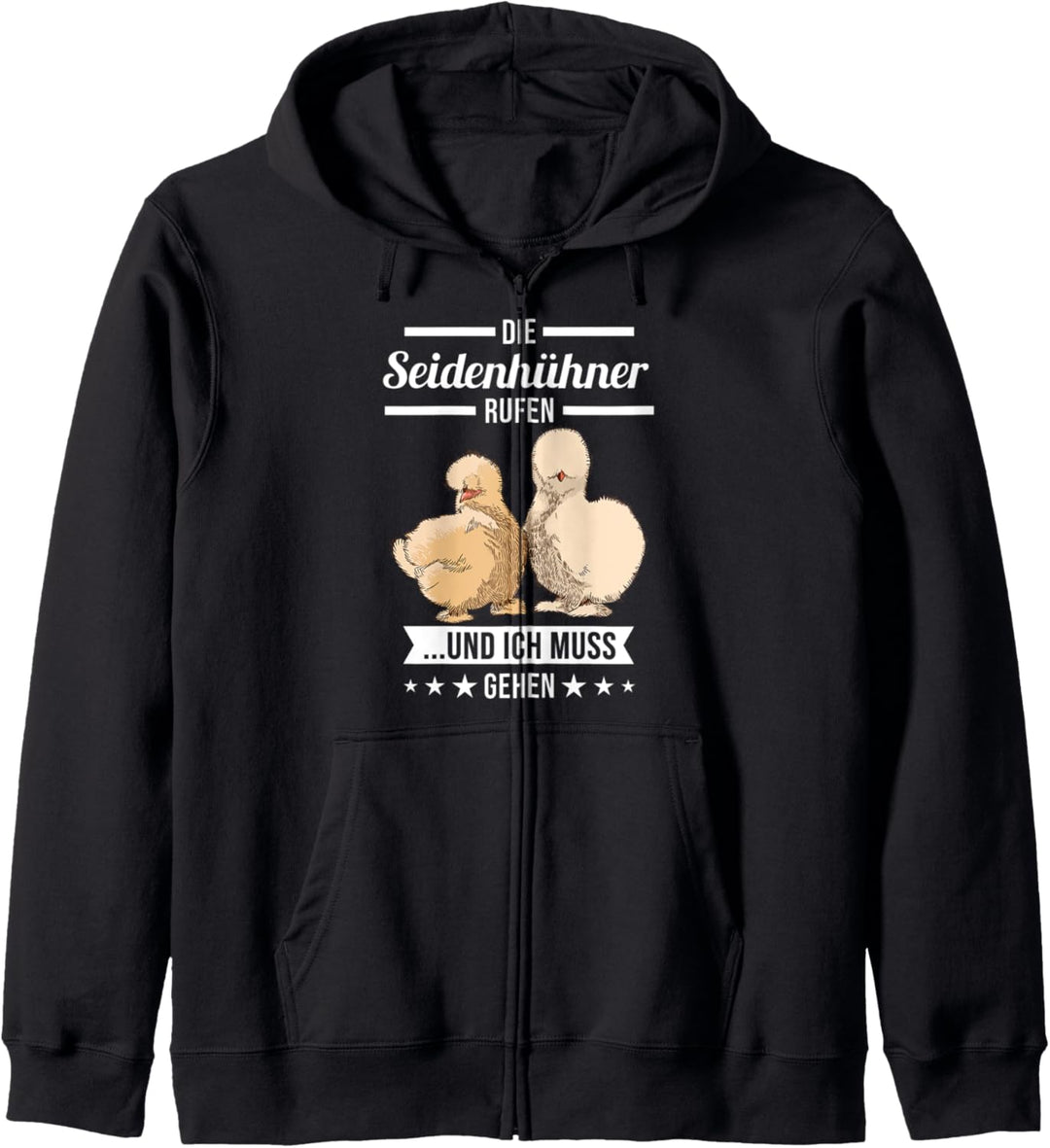 Seidenhühner Seidenhuhn Zwergseidenhuhn Kapuzenjacke