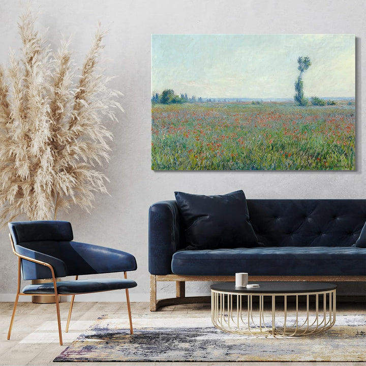 Printed Paintings Leinwand (80x60cm): Claude Monet - Mohnfeld 80x60 cm, 80x60 cm