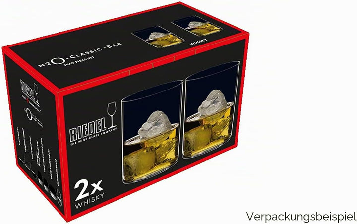 RIEDEL The O Wine Tumbler Whisky H2O, 2er Set, Klares Kristallglas, maschinell gefertigt, Whisky H2O