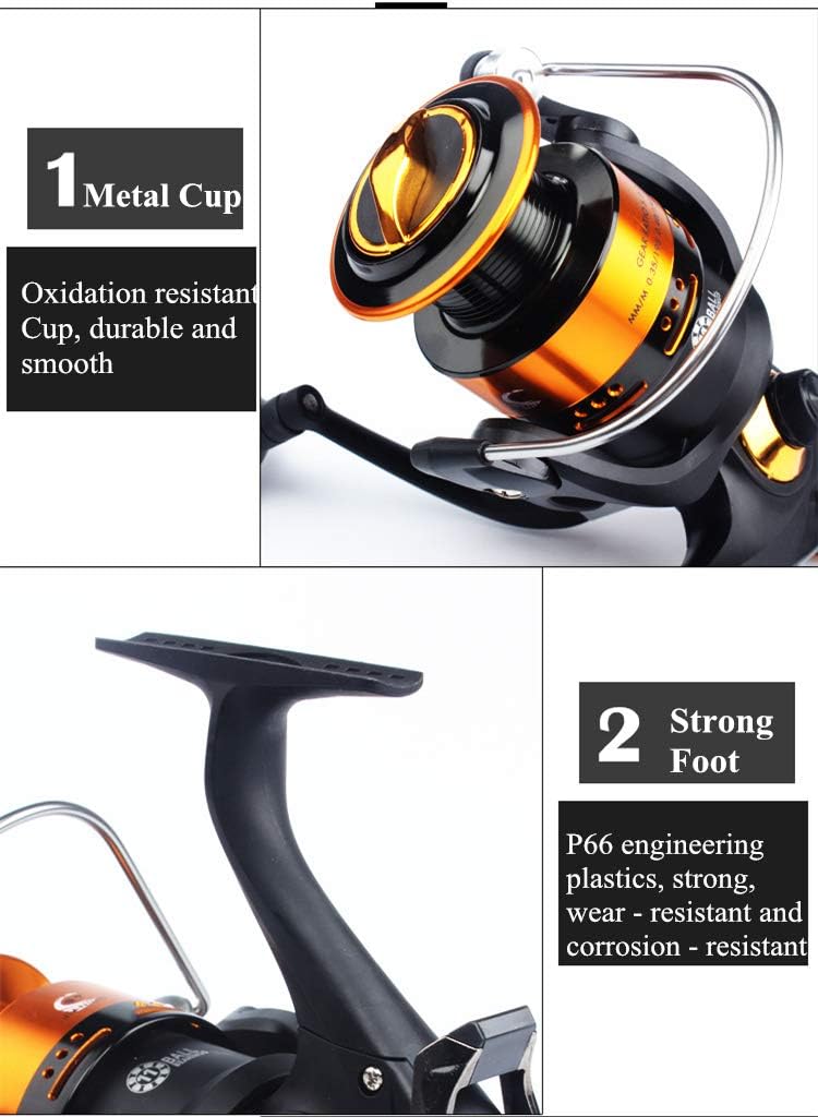 BNTTEAM 11BB Vorderes und hinteres Bremssystem Einwegkupplungsgrösse 1000-7000 Vollmetallspule Spinn