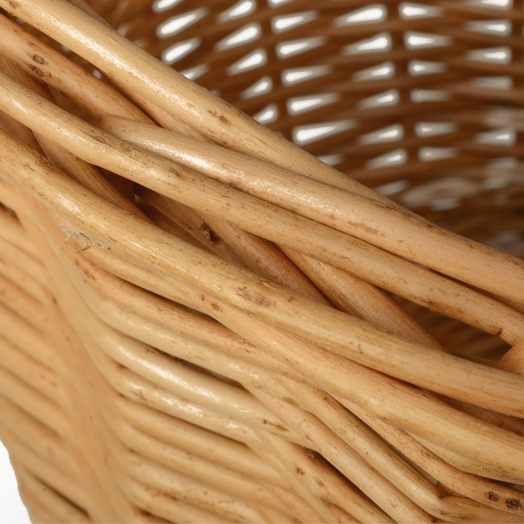 WEIDENPROFI Weidenkorb, Erntekorb aus heller Weide, rund mit Henkel, ca. Ø 48 cm x 35 cm hoch