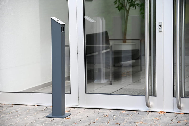 HISKA Standascher Aluminium Pulverbeschichtet