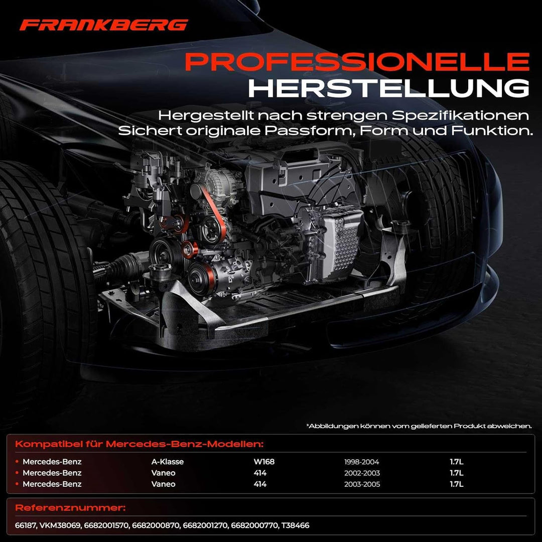 Frankberg Spannrolle Riemenspanner Keilrippenriemen Kompatibel für A-Klasse W168 Vaneo 414 1.7L Dies