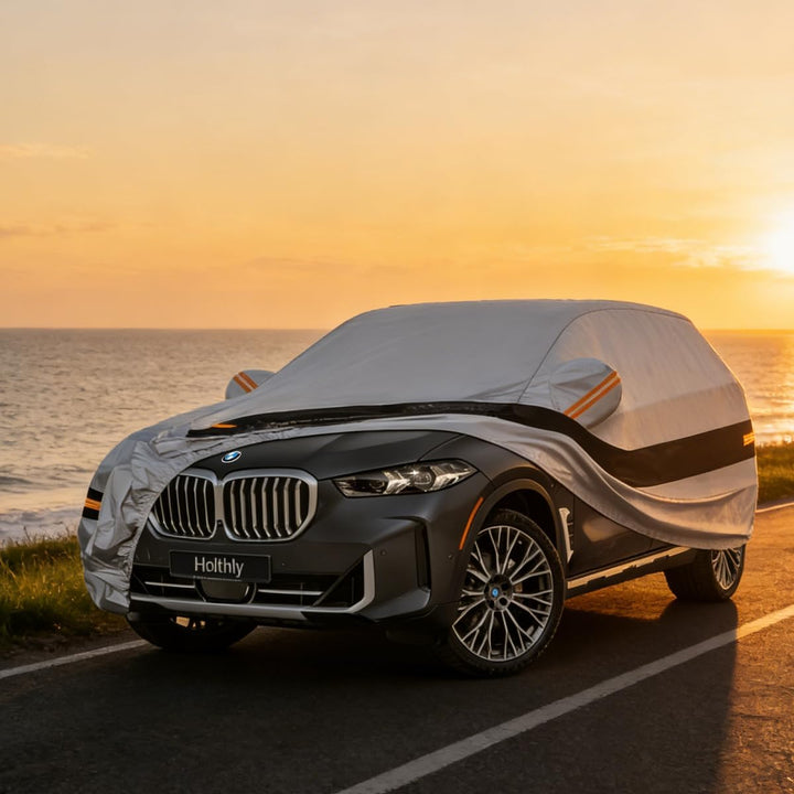 Autoabdeckung SUV Passend für BMW X5 E70/F15/G05（2007-2026） 10 Schichten Vollgarage Auto Abdeckplane