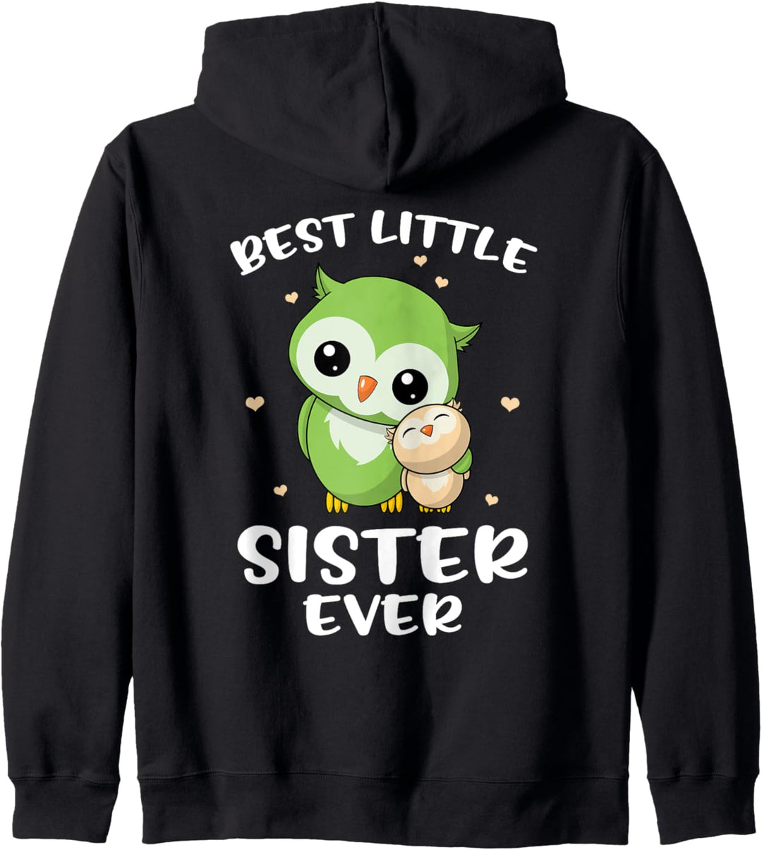 Beste kleine Schwester aller Zeiten - Geschwister Eulen Eule Kapuzenjacke