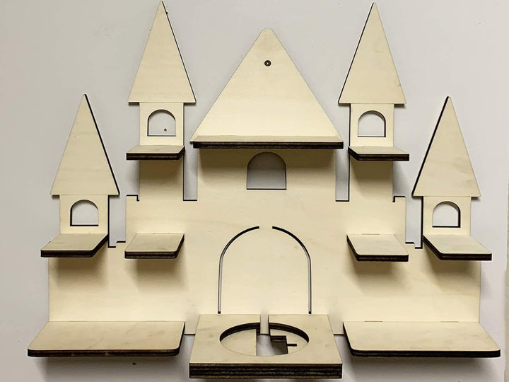 DIY Regal Schloss für die Musikbox passend für Toniebox Kinder Baby Zimmer zum selbst bemalen mit Wu