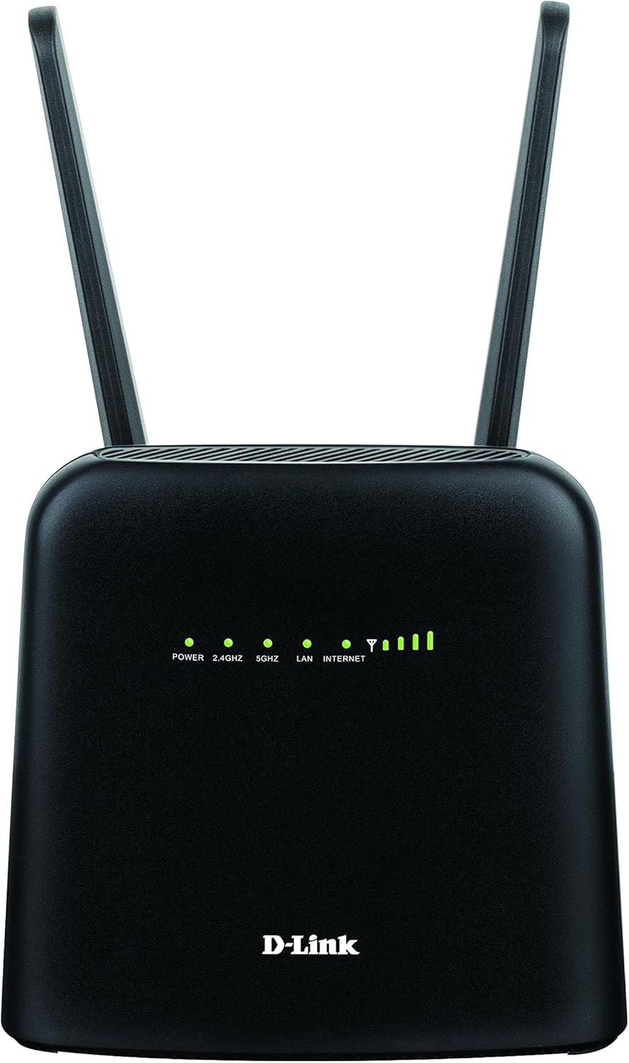 D-Link DWR-960 LTE Cat7 Wi-Fi AC1200 Router (Mobile Wi-Fi Router, 4G/3G, Multi WAN, Gigabit Ports, o