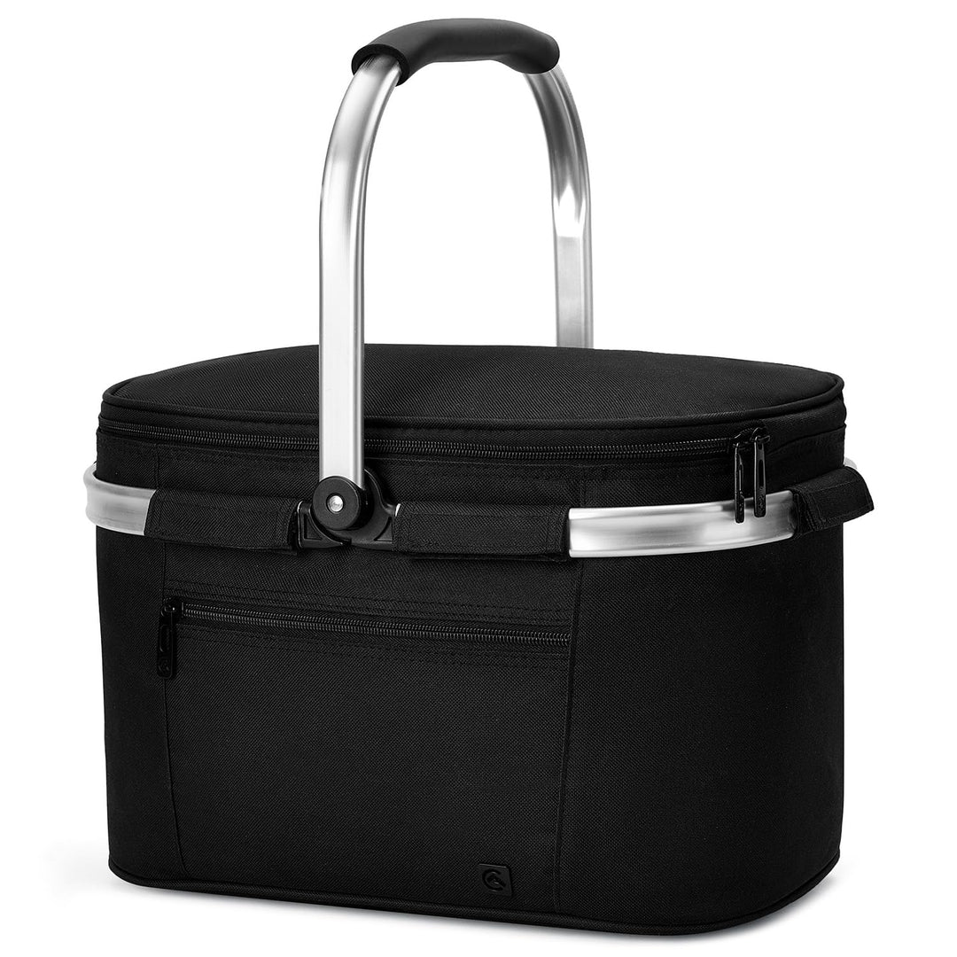 ALLCAMP 22L Einkaufskörbe Gross Isolierkorb Kühlkorb Kühltasche Picknickkorb Thermotasche Kühltasche