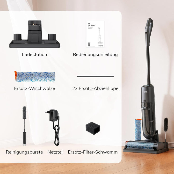 D90 Akku Nass Trockensauger Saugwischer mit Selbstreinigung