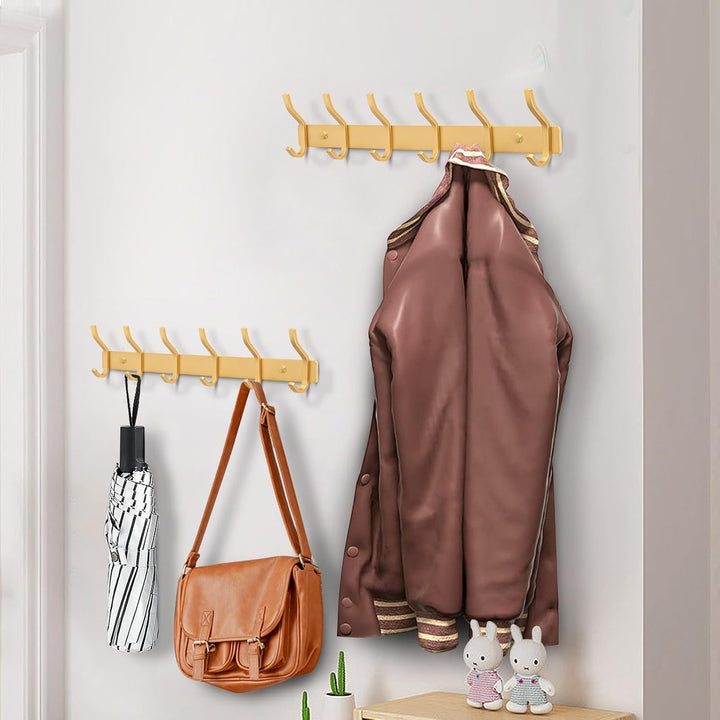 Garderobenhaken Edelstahl, Hakenleiste Kleiderhaken Wand mit 8 Haken, Garderobe Garderobenleiste Wan