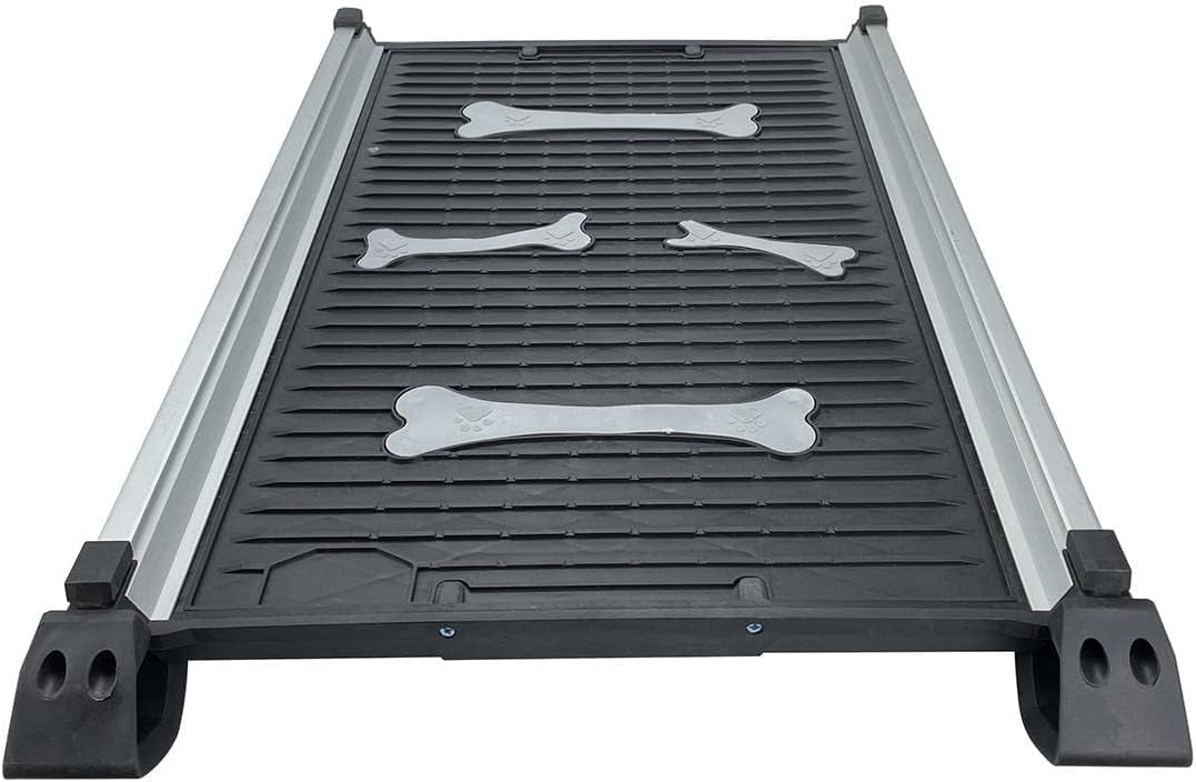 KATSU Tools Hunderampe Auto Klappbar, 70kg/150lbs Tragfähigkeit, 71cm-156cm Aluminiumlegierung Tragb