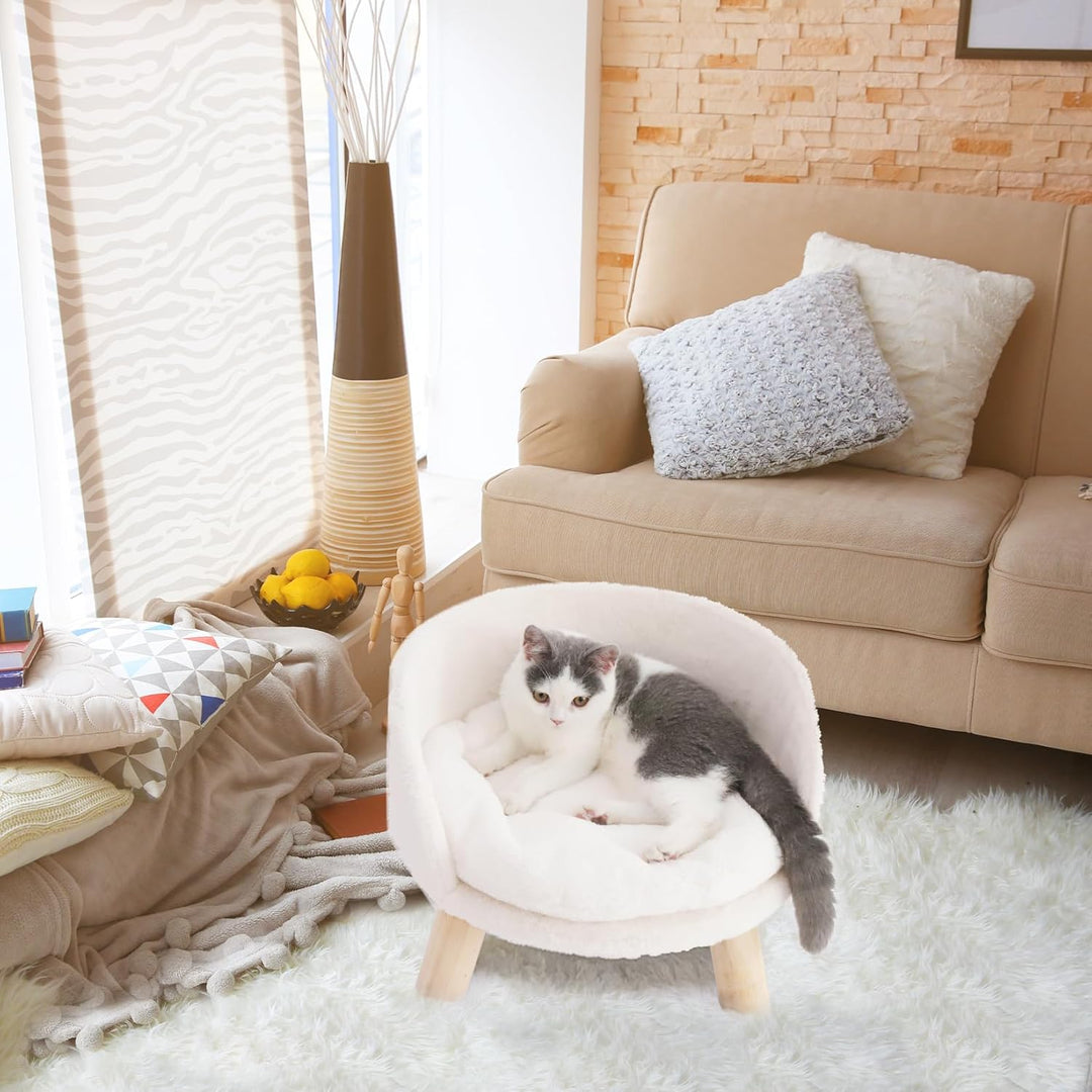 BingoPaw Katzensofa Luxus Katzensofa grosse Katzen katzensessel Katzenhocker erhöhtes Katzenbett mit