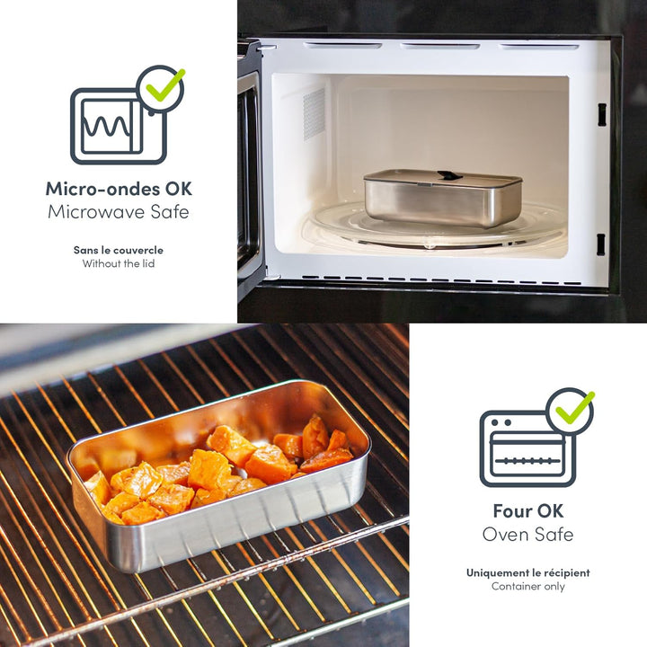 monbento Lunchbox MB Sense Beyond – Edelstahldose für Lebensmittel mit luftdichtem Deckel – Bento au