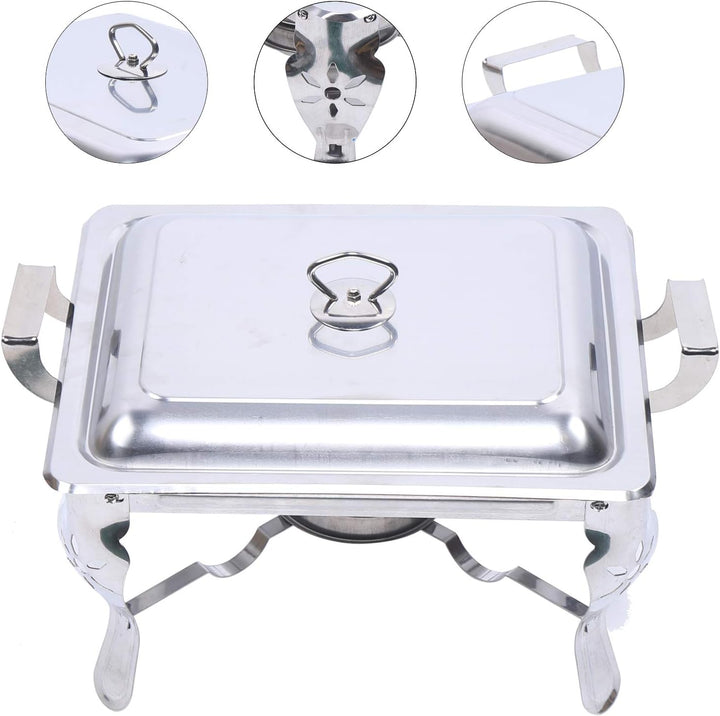 6L Chafing Dish Warmhaltebehälter, Speisenwärmer Edelstahl Buffetwärmer Catering Rechaud Gastronomie