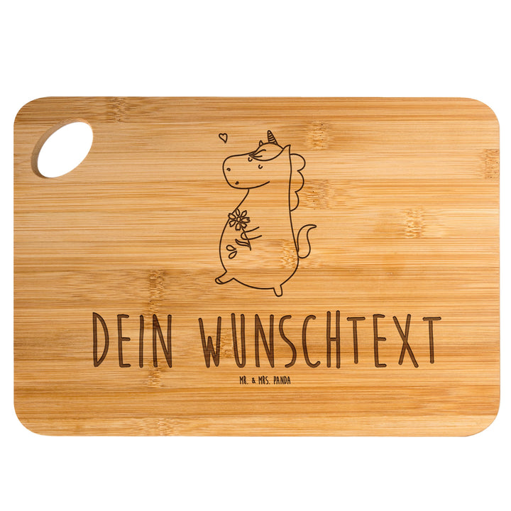 Mr. & Mrs. Panda Frühstücksbrettchen personalisiert Einhorn Spaziergang - Personalisierte Geschenke,