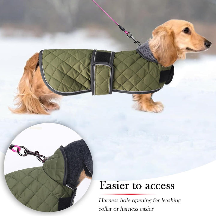 Geyecete - Warmer wintermantel für dackel Hunde,Hunde Winterjacken mit plüschfutter,Outdoor jacken m