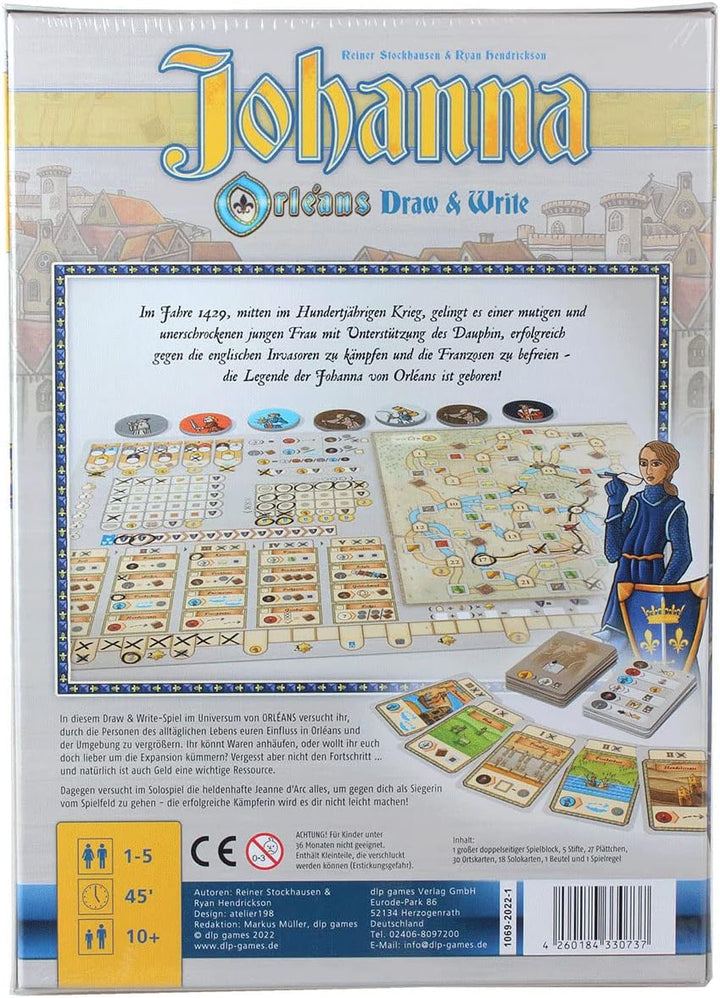 dlp games DLP01069 Johanna - Orléans Draw & Write (Deutsche Ausgabe) Brettspiele