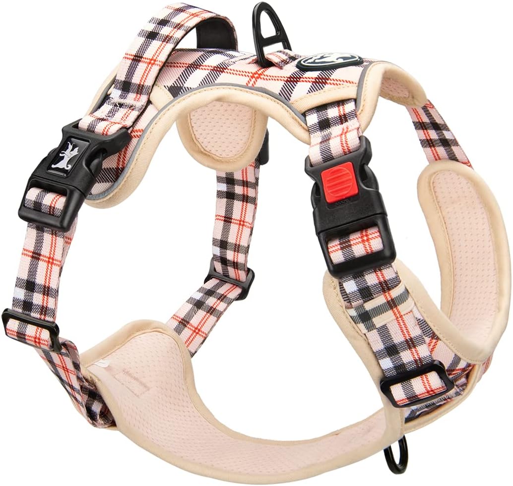 PoyPet Keine Pull Hundegeschirr Front Reflektierende Pet Weste für Hunde mit Einfache Kontrolle Grif