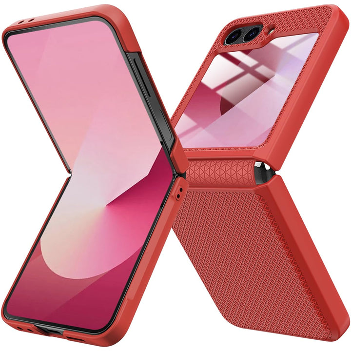 Miimall Hülle Kompatibel mit Samsung Galaxy Z Flip 6/7 FE Hülle mit Kameraschutz, [TPU Scharnierschu