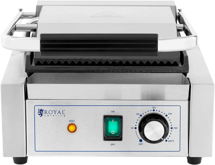 Royal Catering RCPKG-1800-M Kontaktgrill geriffelt + glatt 1.800 W Elektrogrill Elektrogriller Grill