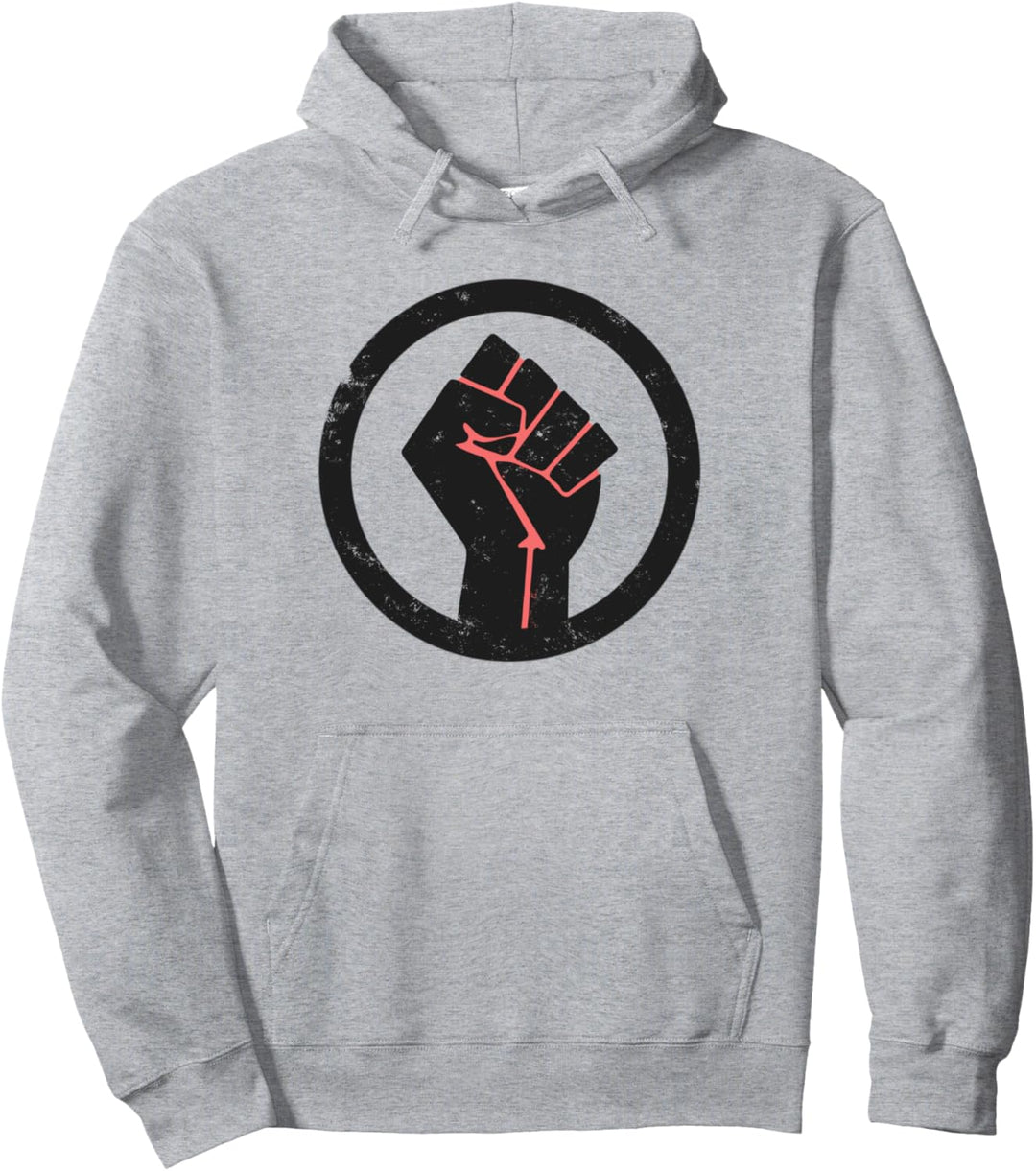 Black Lives Matter Faust Power Fist BLM Pullover Hoodie