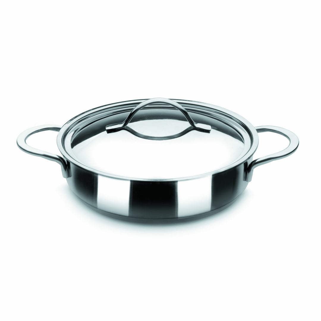 Ibili TARTERA Con TAPA INOX NOAH 20 cm, Stainless Steel, Silber 20 cms, 20 cms
