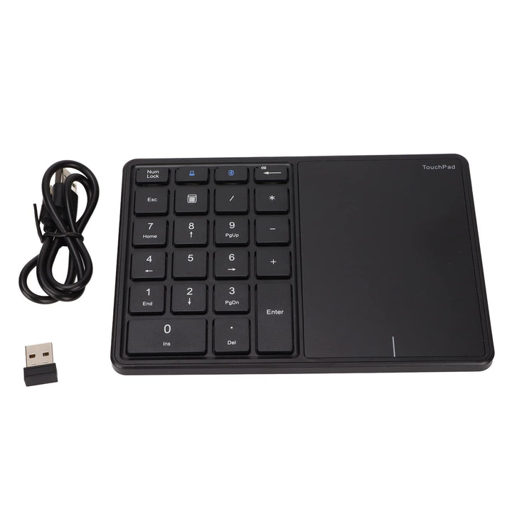 Haofy Numerisches Keypad 21 Tasten mit Touchpad, 500-mAh, Bluetooth & 2,4G, Plug-and-Play für, macOS