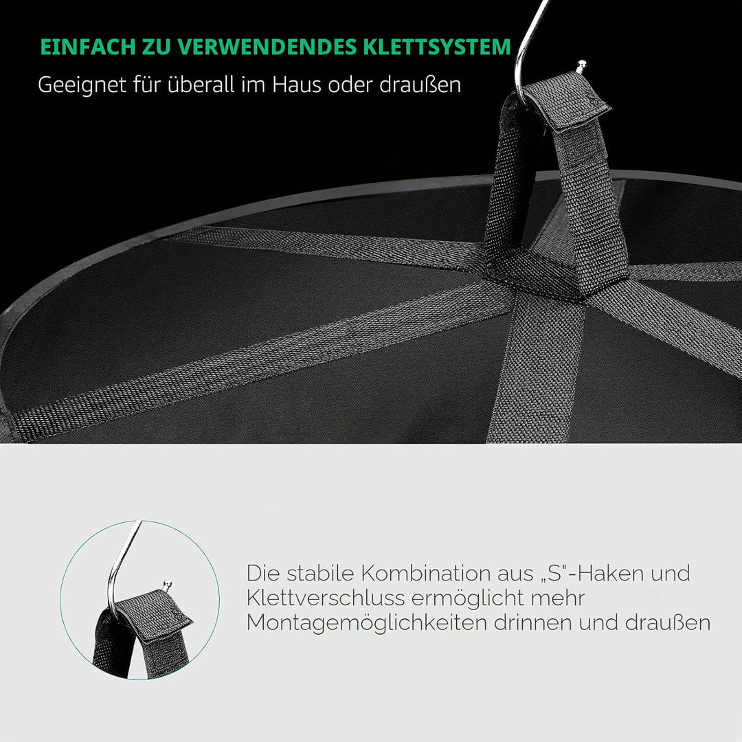 MARS HYDRO Kräuter-Trockengestell, 2 Fuss 4 Schichten Hängendes Mesh Pflanzenregale mit Reissverschl