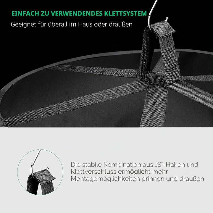 MARS HYDRO Kräuter-Trockengestell, 2 Fuss 4 Schichten Hängendes Mesh Pflanzenregale mit Reissverschl