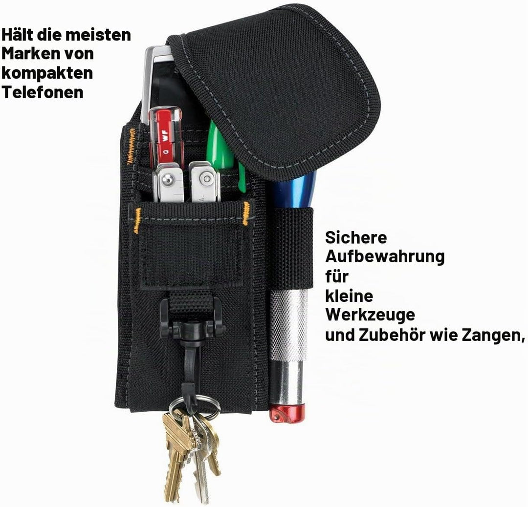 CLC Custom LeatherCraft Handy/Werkzeughalter mit 5 Fächern, klein, Schwarz