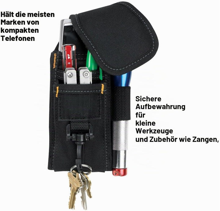 CLC Custom LeatherCraft Handy/Werkzeughalter mit 5 Fächern, klein, Schwarz
