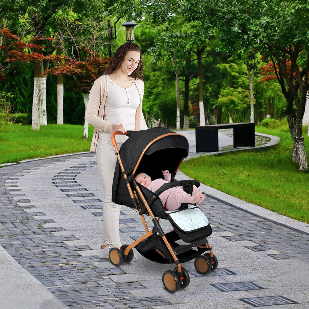 Supfine Kinderwagen für Babys, 0-3 Jahre, 15 kg, mit Rückenlehne &amp; Fussstütze, faltbar, mit einer Ha