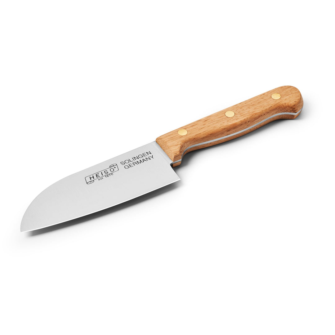HEISO Santokumesser 13cm – Gustav – handgefertigt in Solingen aus rostfreiem Edelstahl, Griff aus he